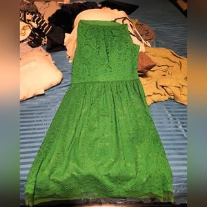 Green lace dress